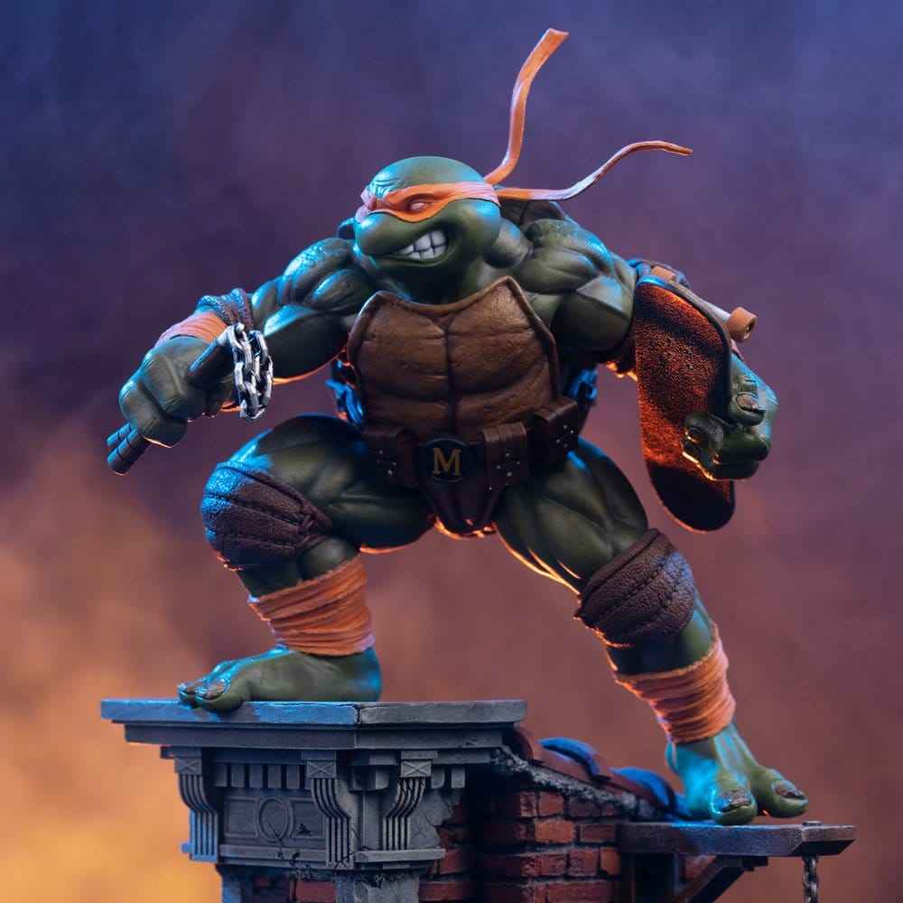 Teenage Mutant Ninja Turtles Art Scale Figur 1/10 Michelangelo Släppt Fri 24 cm