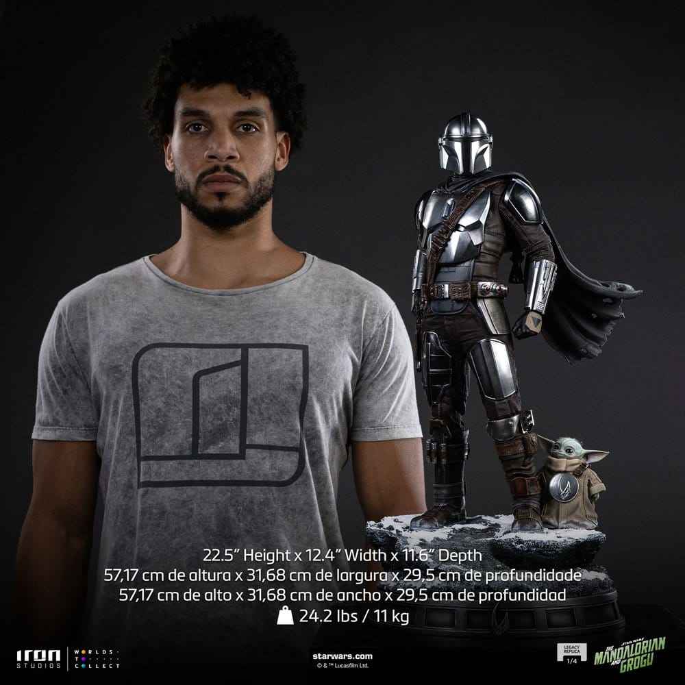 The Mandalorian & Grogu Legacy Replica Figur i skala 1/4, 57 cm - The Mandalorian och Grogu