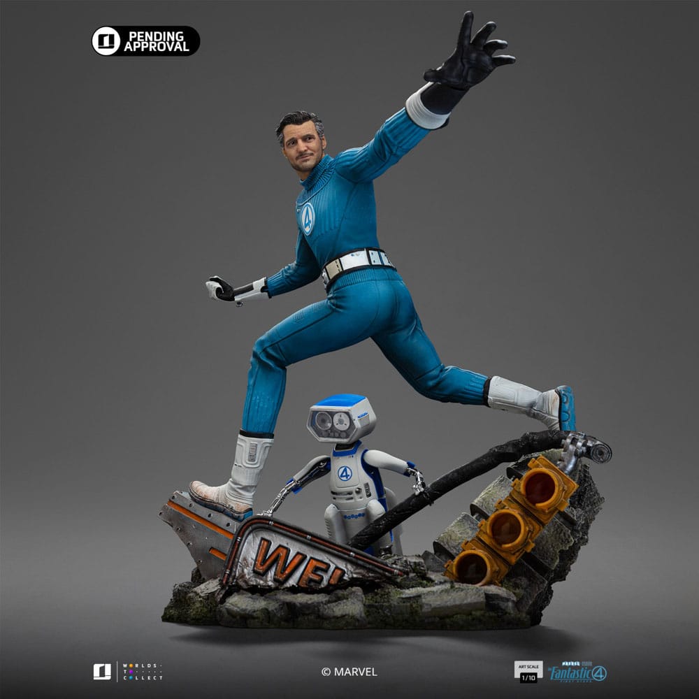 Fantastic Four Art Scale Figur 1/10 Mr. Fantastic och H.E.R.B.I.E 26 cm Iron Studios