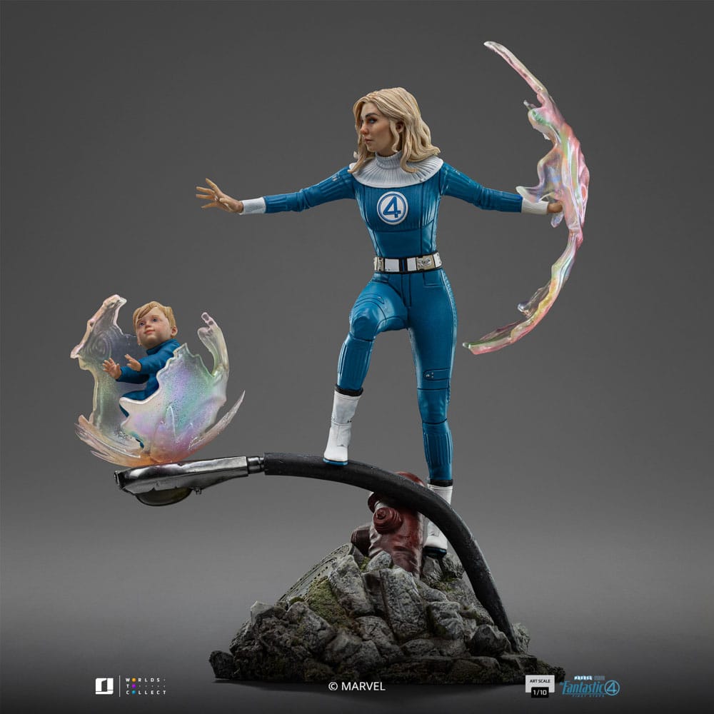 Fantastic Four Art Scale Figur 1/10 Invisible Woman och Franklin 28 cm Iron Studios