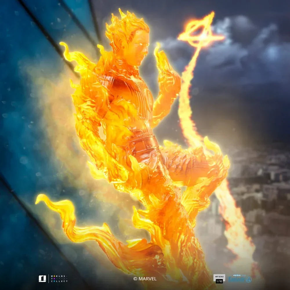 Fantastiska Fyran Art Scale Figur 1/10 Human Torch 30 cm Iron Studios