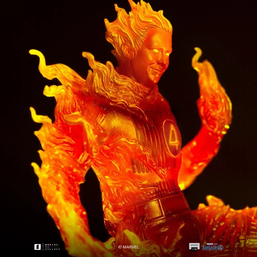 Fantastiska Fyran Art Scale Figur 1/10 Human Torch 30 cm Iron Studios