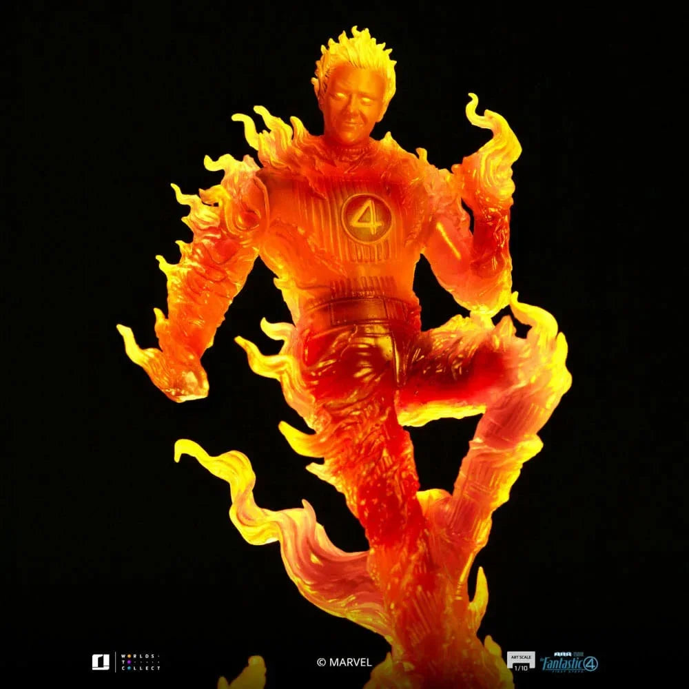 Fantastiska Fyran Art Scale Figur 1/10 Human Torch 30 cm Iron Studios