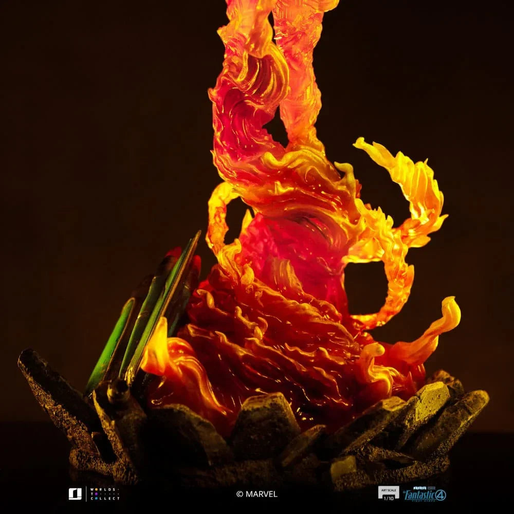 Fantastiska Fyran Art Scale Figur 1/10 Human Torch 30 cm Iron Studios