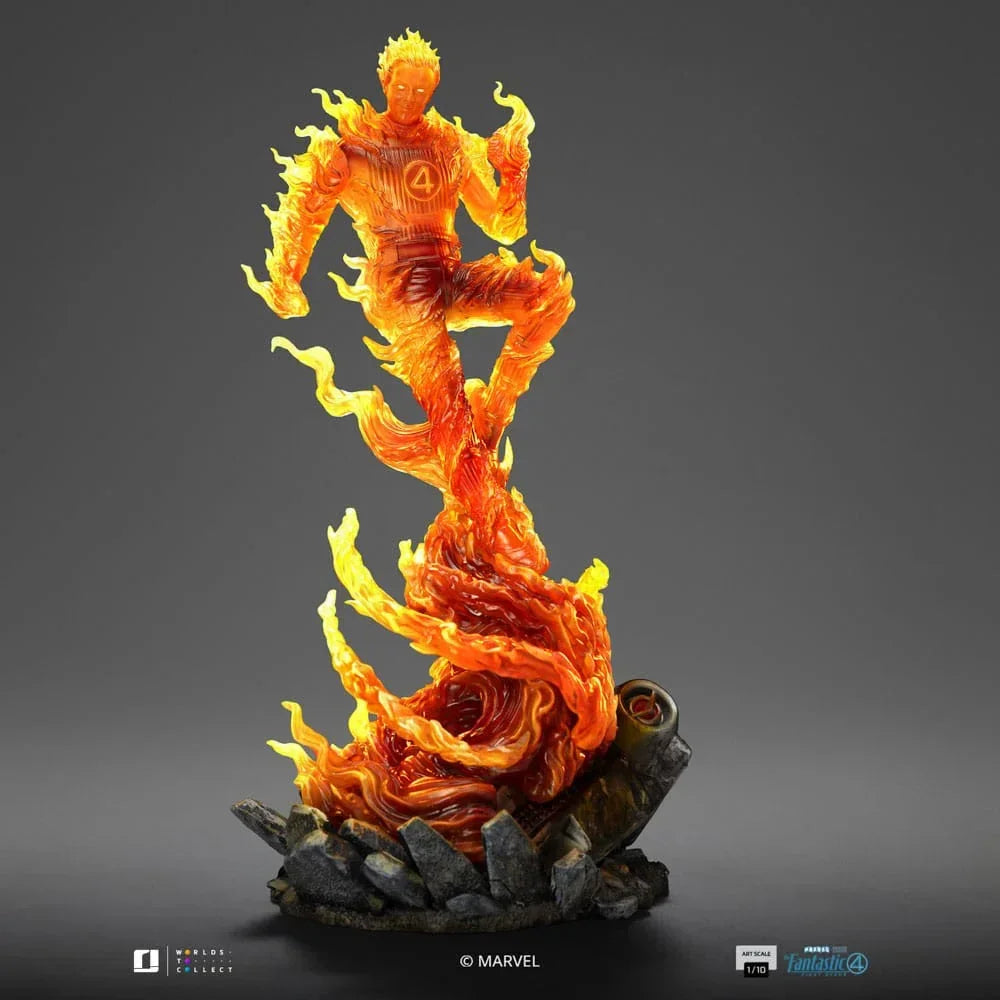 Fantastiska Fyran Art Scale Figur 1/10 Human Torch 30 cm Iron Studios