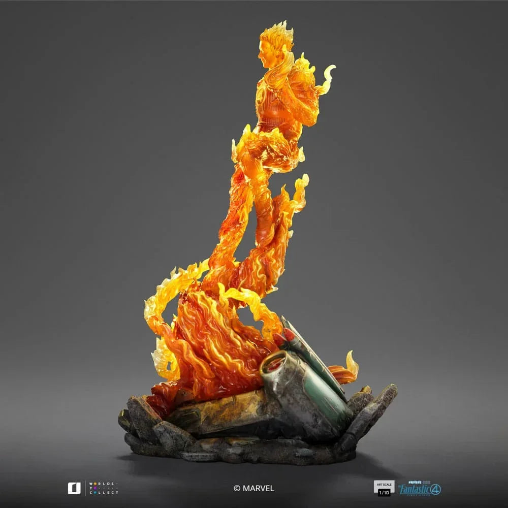 Fantastiska Fyran Art Scale Figur 1/10 Human Torch 30 cm Iron Studios