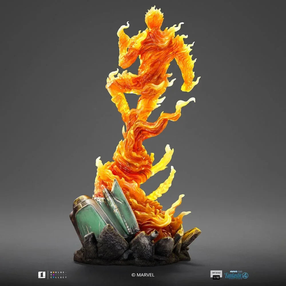 Fantastiska Fyran Art Scale Figur 1/10 Human Torch 30 cm Iron Studios