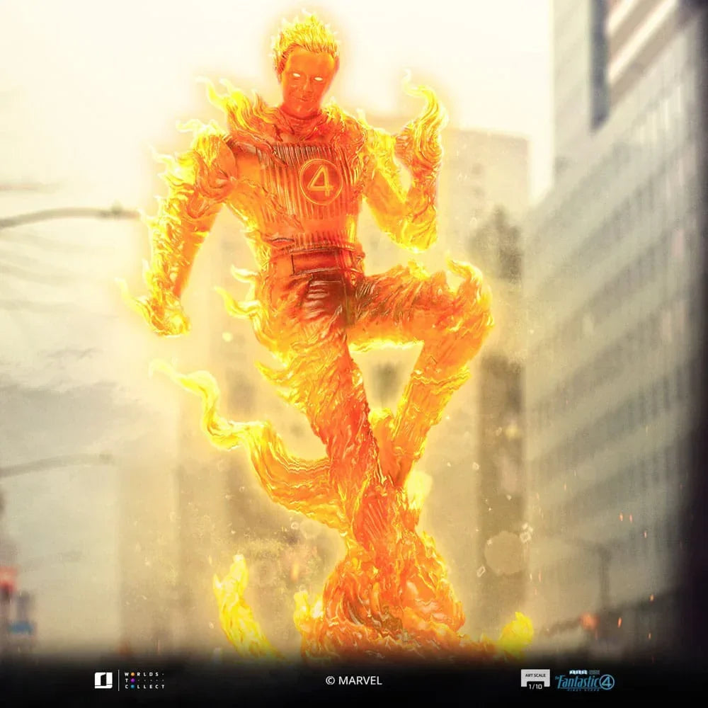 Fantastiska Fyran Art Scale Figur 1/10 Human Torch 30 cm Iron Studios