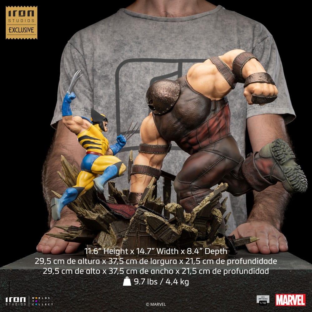 Marvel BDS Art Scale Statue 1/10 Wolverine vs Juggernaut EU Exclusive 30 cm Iron Studios
