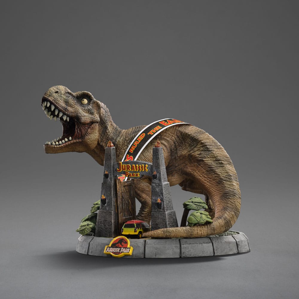 T-Rex Illusion Deluxe PVC Figur från Jurassic Park - MiniCo Iron Studios