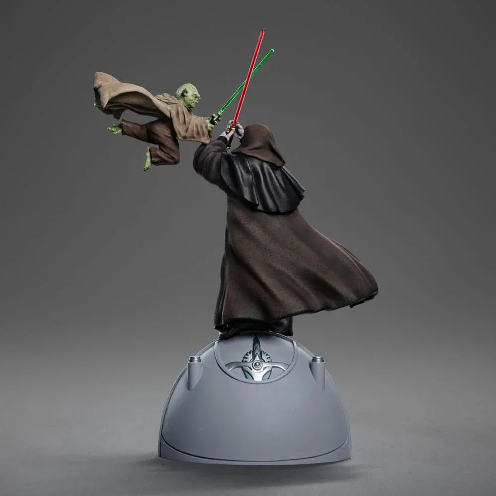 Star Wars Deluxe Art Scale Statue 1/10 Yoda vs Emperor Palpatine (CCXP Exclusive 2024) 31 cm Iron Studios