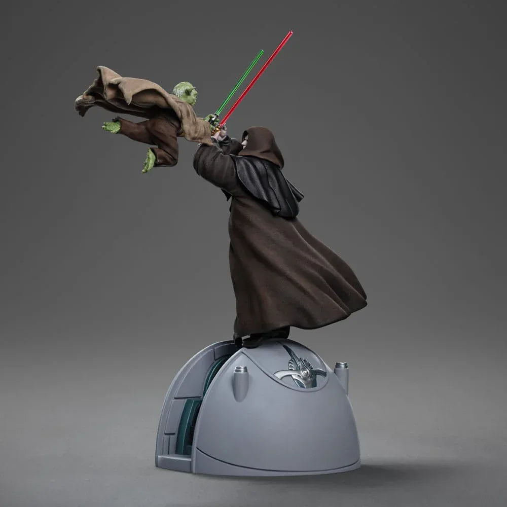 Star Wars Deluxe Art Scale Statue 1/10 Yoda vs Emperor Palpatine (CCXP Exclusive 2024) 31 cm Iron Studios