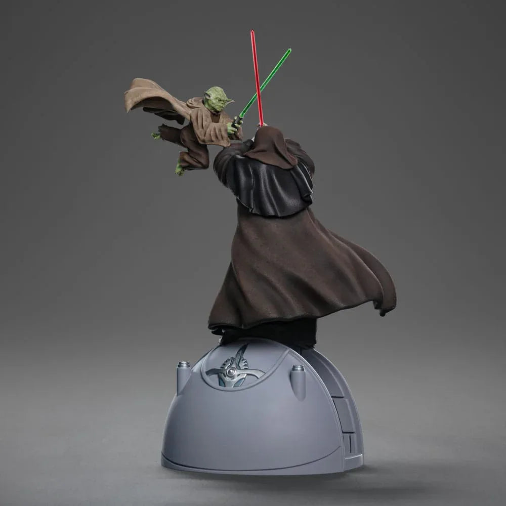 Star Wars Deluxe Art Scale Statue 1/10 Yoda vs Emperor Palpatine (CCXP Exclusive 2024) 31 cm Iron Studios