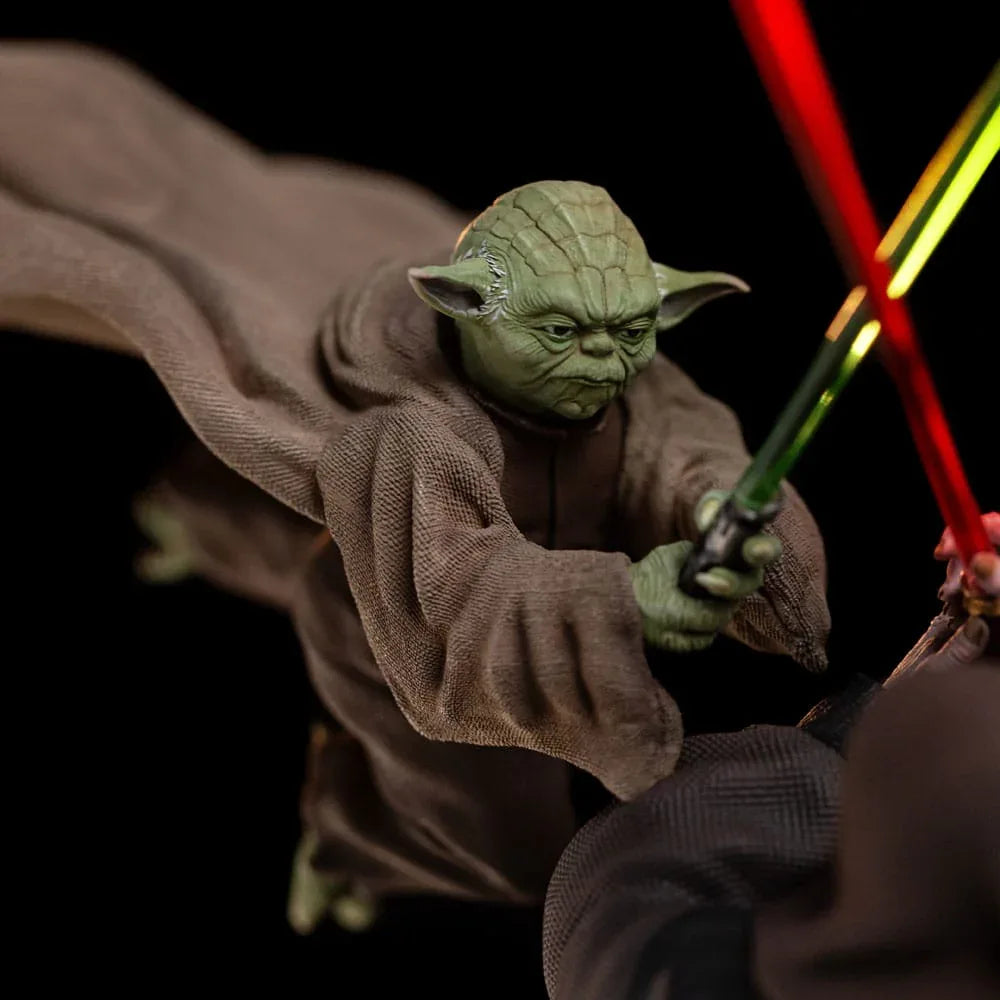 Star Wars Deluxe Art Scale Statue 1/10 Yoda vs Emperor Palpatine (CCXP Exclusive 2024) 31 cm Iron Studios