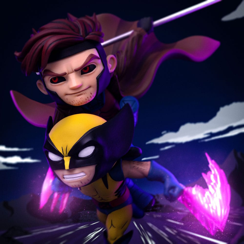 X-Men 97 Mini Co. PVC Figur Gambit och Wolverine 23 cm Iron Studios