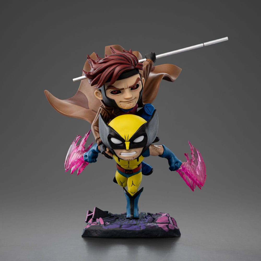X-Men 97 Mini Co. PVC Figur Gambit och Wolverine 23 cm Iron Studios