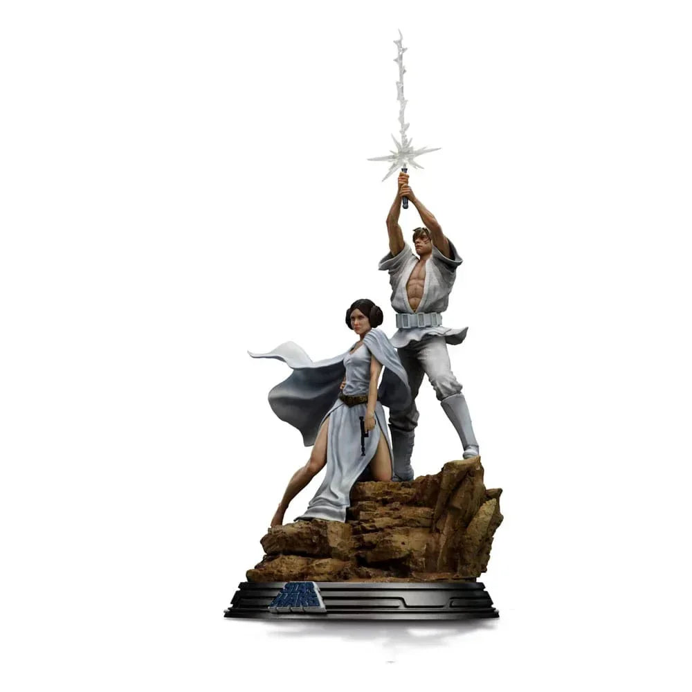 Star Wars Deluxe Art Scale Figur 1/10 Luke och Leia 41 cm Iron Studios