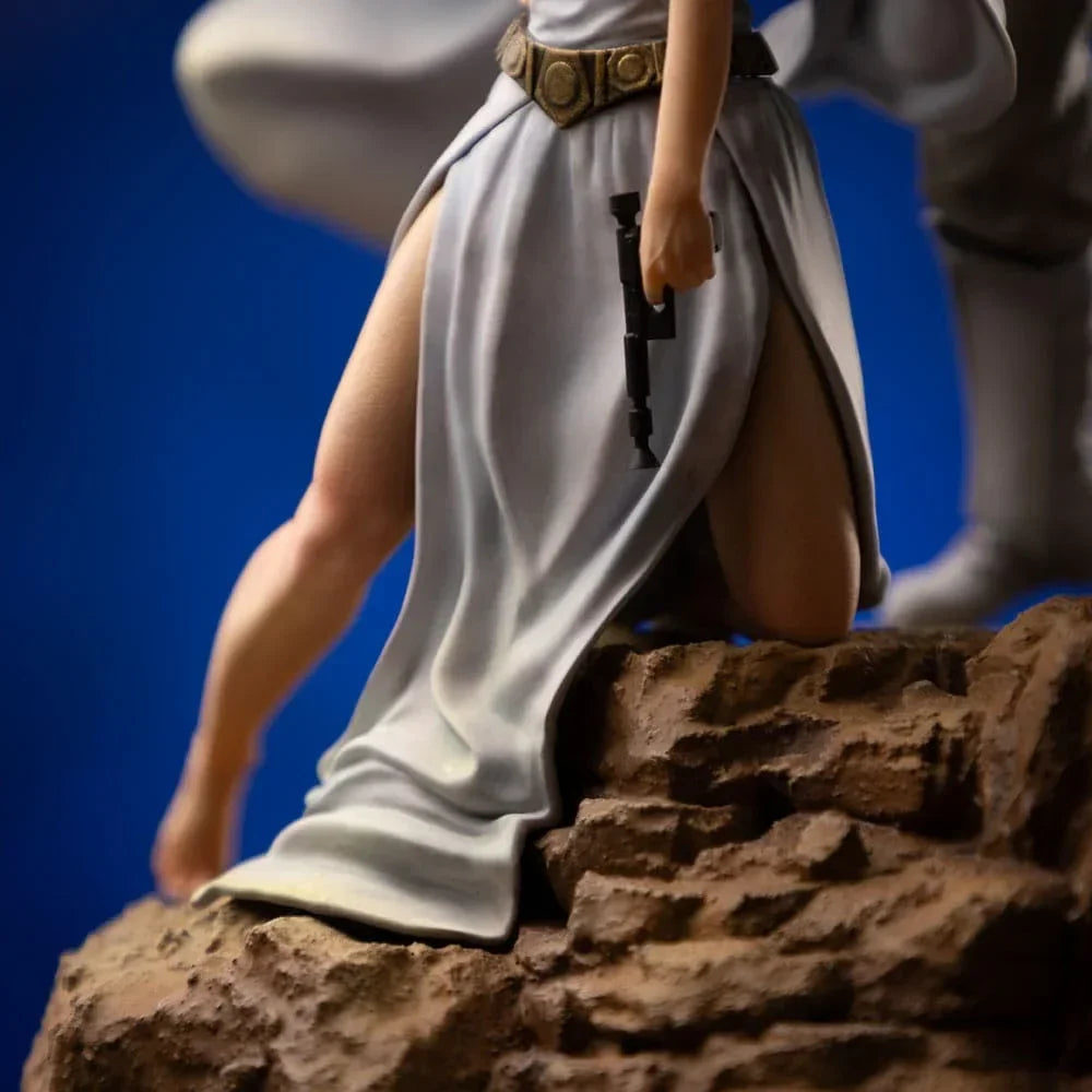 Star Wars Deluxe Art Scale Figur 1/10 Luke och Leia 41 cm Iron Studios