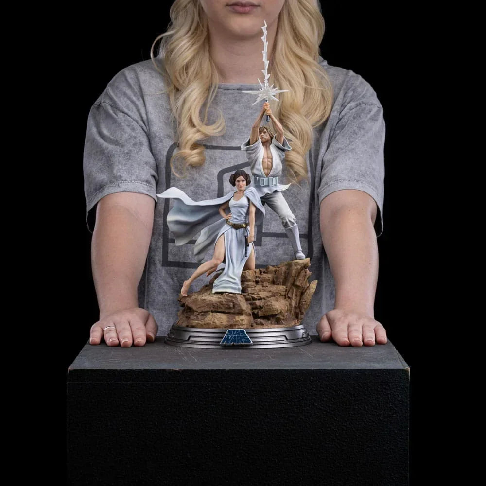 Star Wars Deluxe Art Scale Figur 1/10 Luke och Leia 41 cm Iron Studios