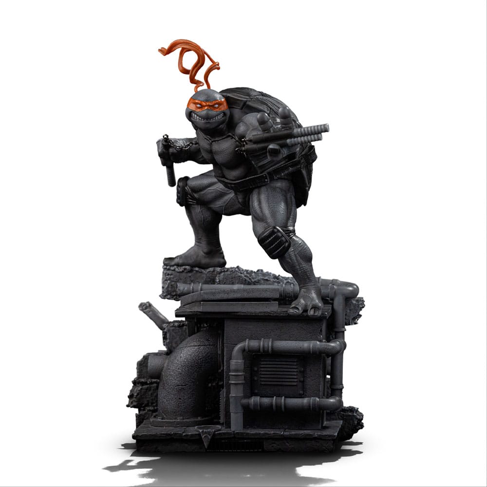 Teenage Mutant Ninja Turtles Art Scale Figur 1/10 Michelangelo Black and White Variant 26 cm - Hero Exclusive Iron Studios