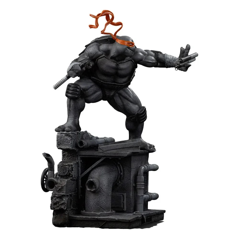 Teenage Mutant Ninja Turtles Art Scale Figur 1/10 Michelangelo Black and White Variant 26 cm - Hero Exclusive Iron Studios