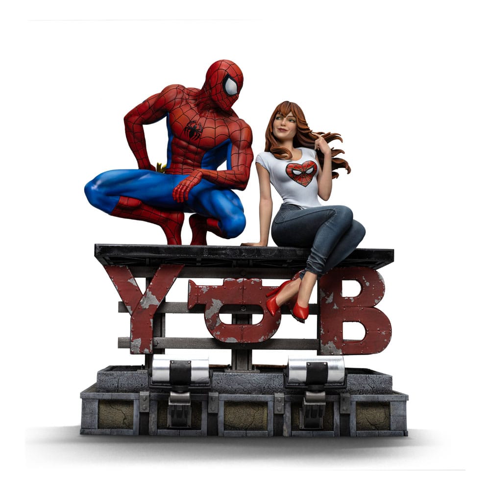 Spider-Man Diorama Konst Skala Figur 1/6 Spider-Man och Mary Jane 35 cm Iron Studios