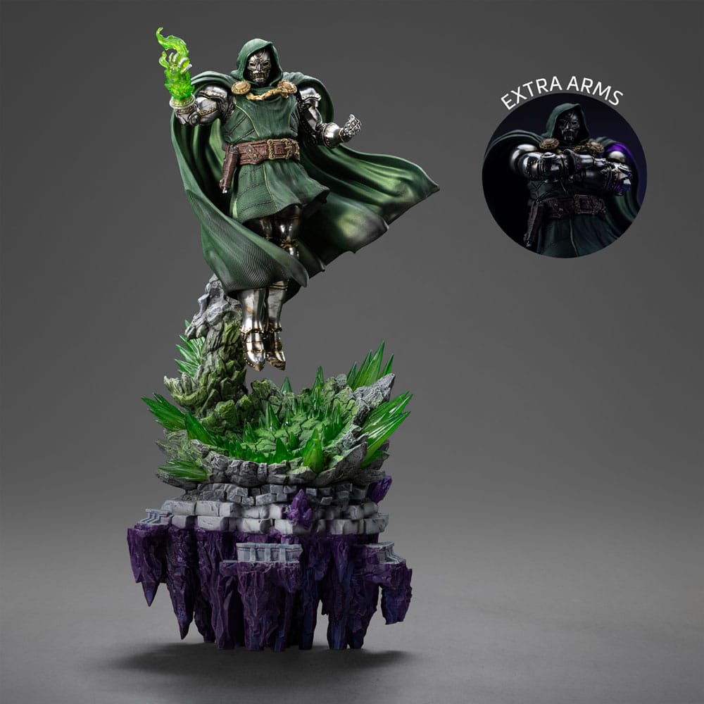 The Infinity Gauntlet Marvel Legends Diorama Figur 1/10 Doctor Doom Deluxe Edition 42 cm Iron Studios