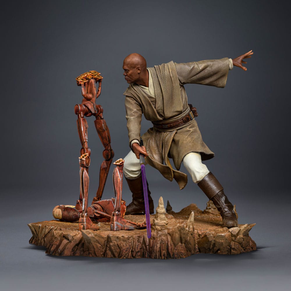 Star Wars Art Scale Figur 1/10 Mace Windu 18 cm Iron Studios