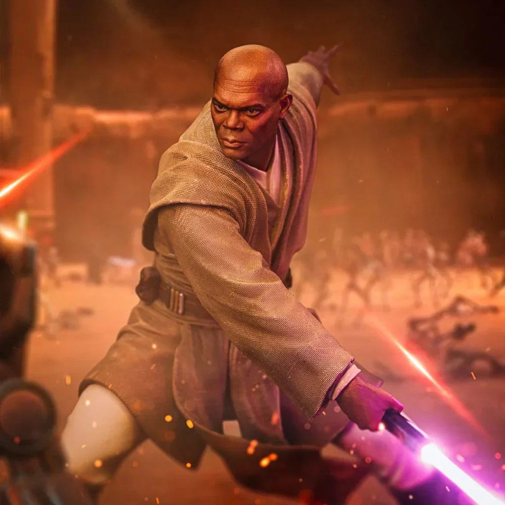Star Wars Art Scale Figur 1/10 Mace Windu 18 cm Iron Studios