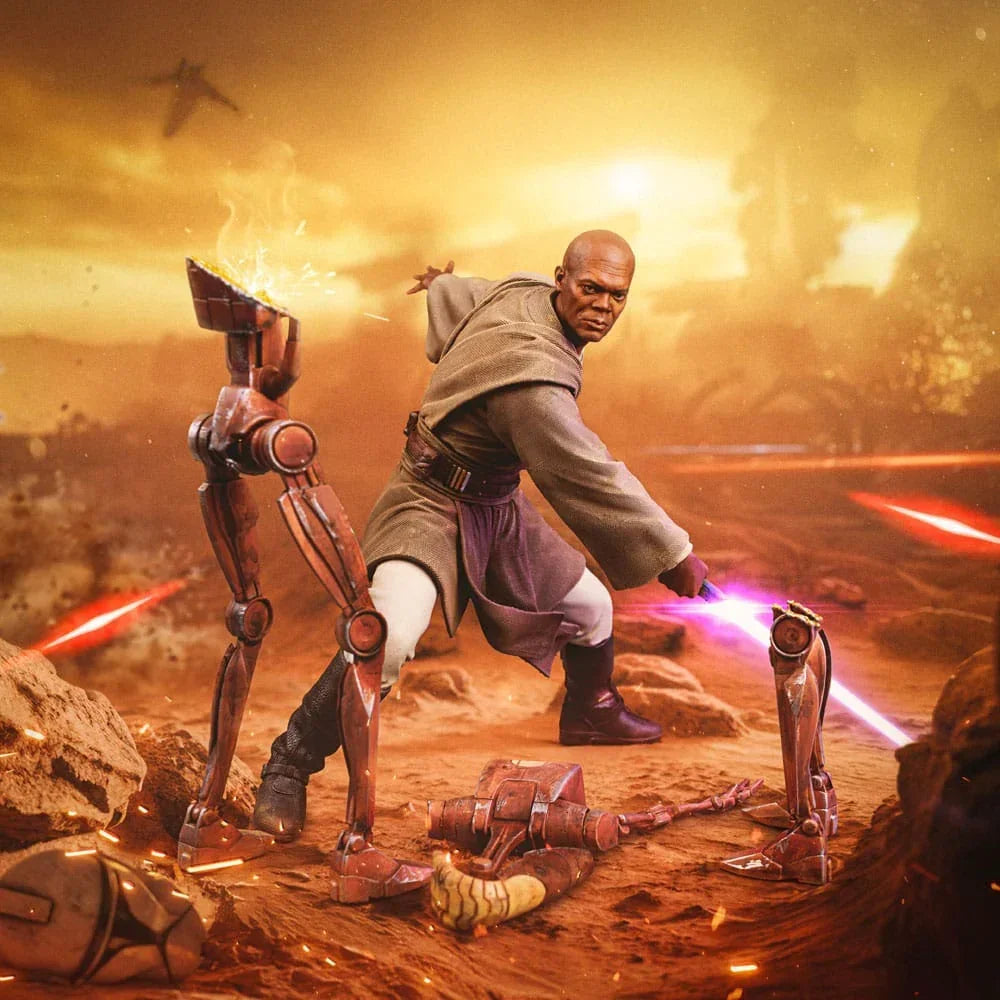 Star Wars Art Scale Figur 1/10 Mace Windu 18 cm Iron Studios