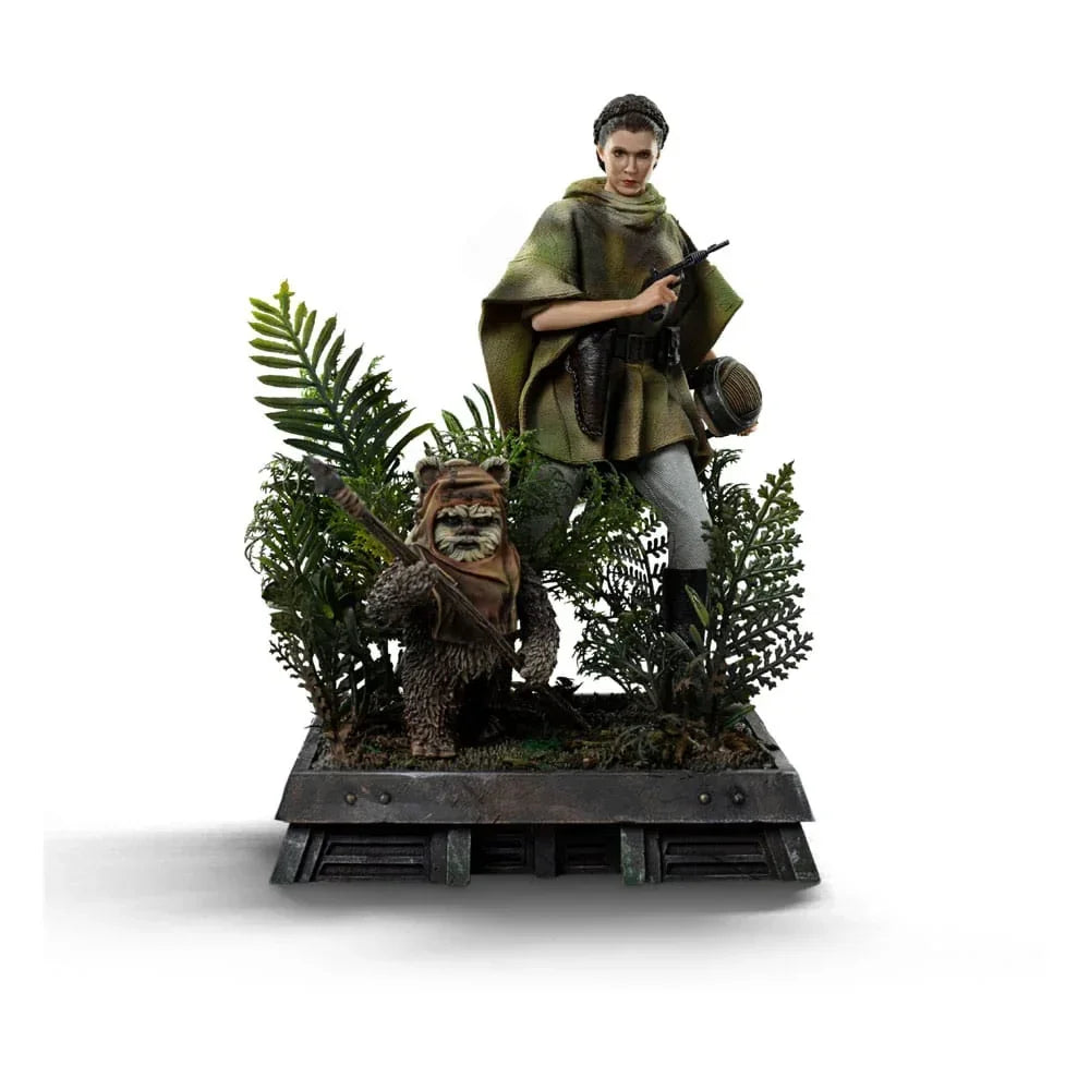 Star Wars Episode VI Art Scale Figur 1/10 Leia och Wicket 21 cm Iron Studios