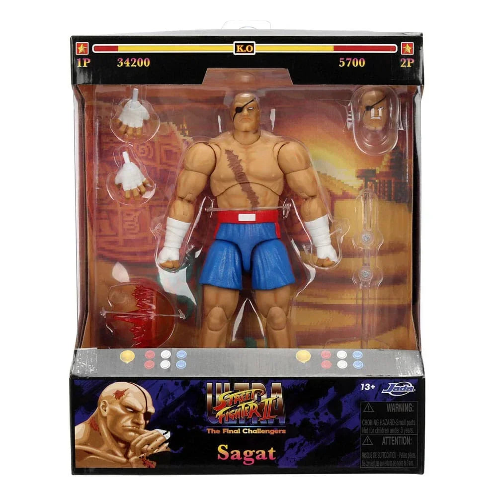 Ultra Street Fighter II: The Final Challengers Action Figur 1/12 Sagat 19 cm Jada Toys