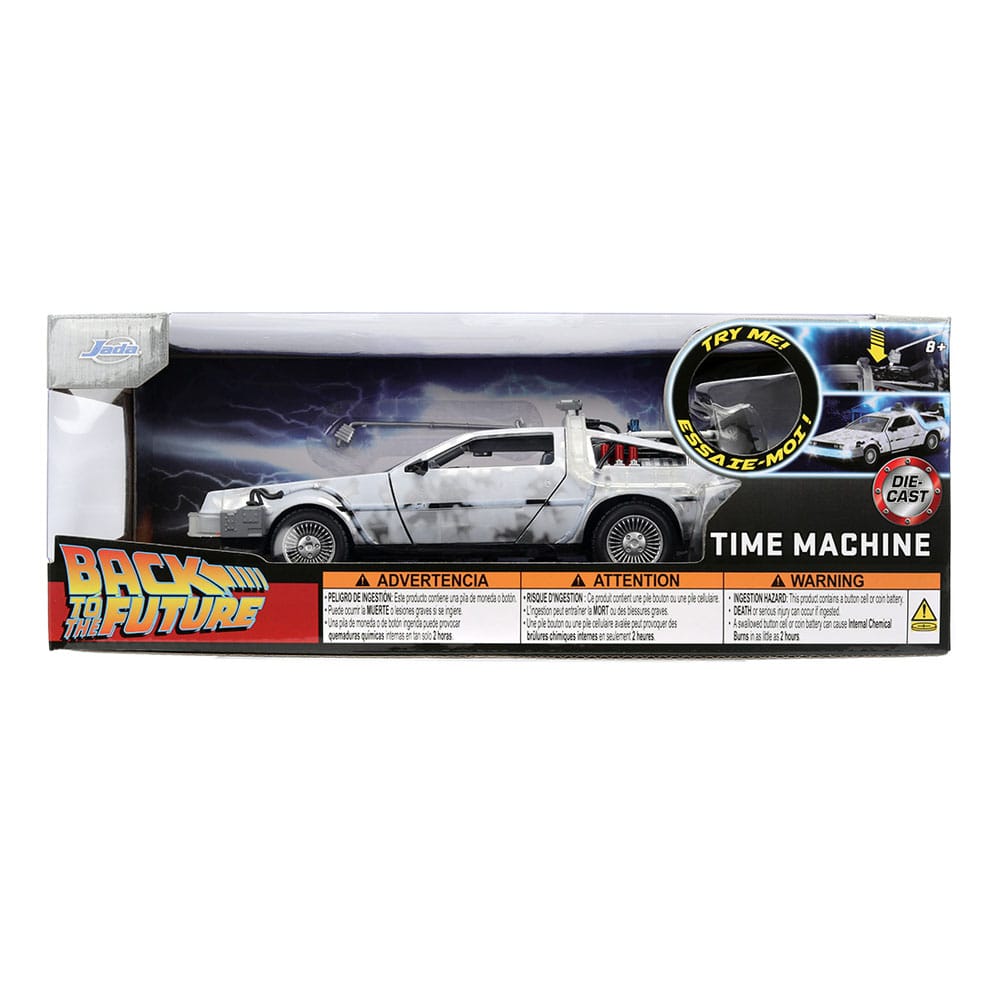 Back to the Future Diecast Model 1/24 Time Machine Frost Jada Toys
