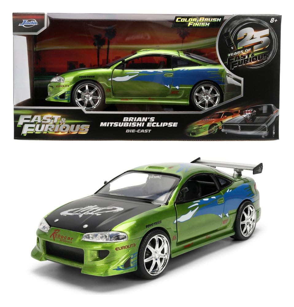 Fast & Furious Diecast Fordonsmodell 1:24 Jubileumsutgåva Mitsubishi, 19 cm
