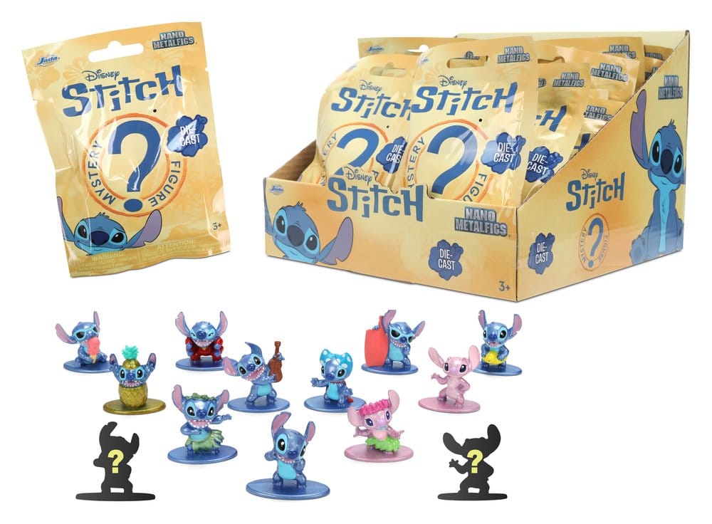 Lilo & Stitch Nanofigs Mini Figurer Stitch Blind Box-Display (24 stycken)