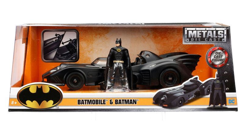 Batman Diecast Modell 1/24 1989 Batmobile med Figur Jada Toys