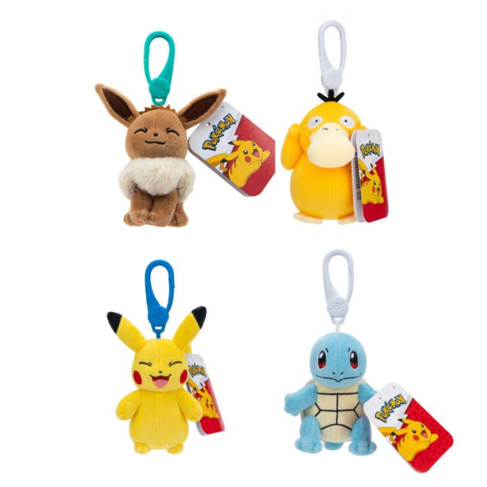 Pokémon Gosedjur Clip Ons Version 13 - 10 cm Assortiment (6) Jazwares