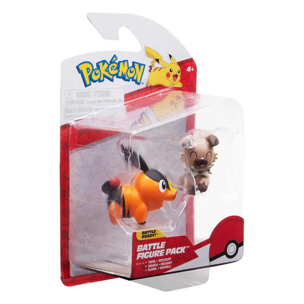 Pokémon Battle Figur Set 2-Pack: Tepig och Rockruff Jazwares