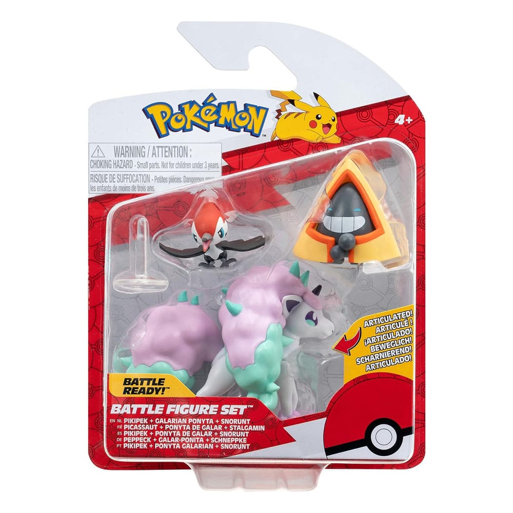 Pokémon Kampfigur Set 3-Pack: Pikipek, Snorunt, Ponyta Jazwares