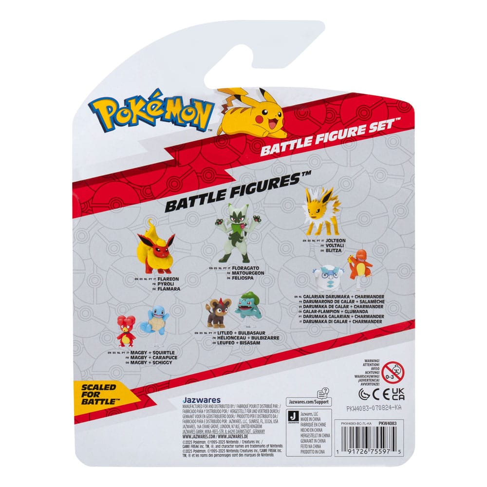 Pokémon First Partner Battle Figure Set 3-Pack Jazwares