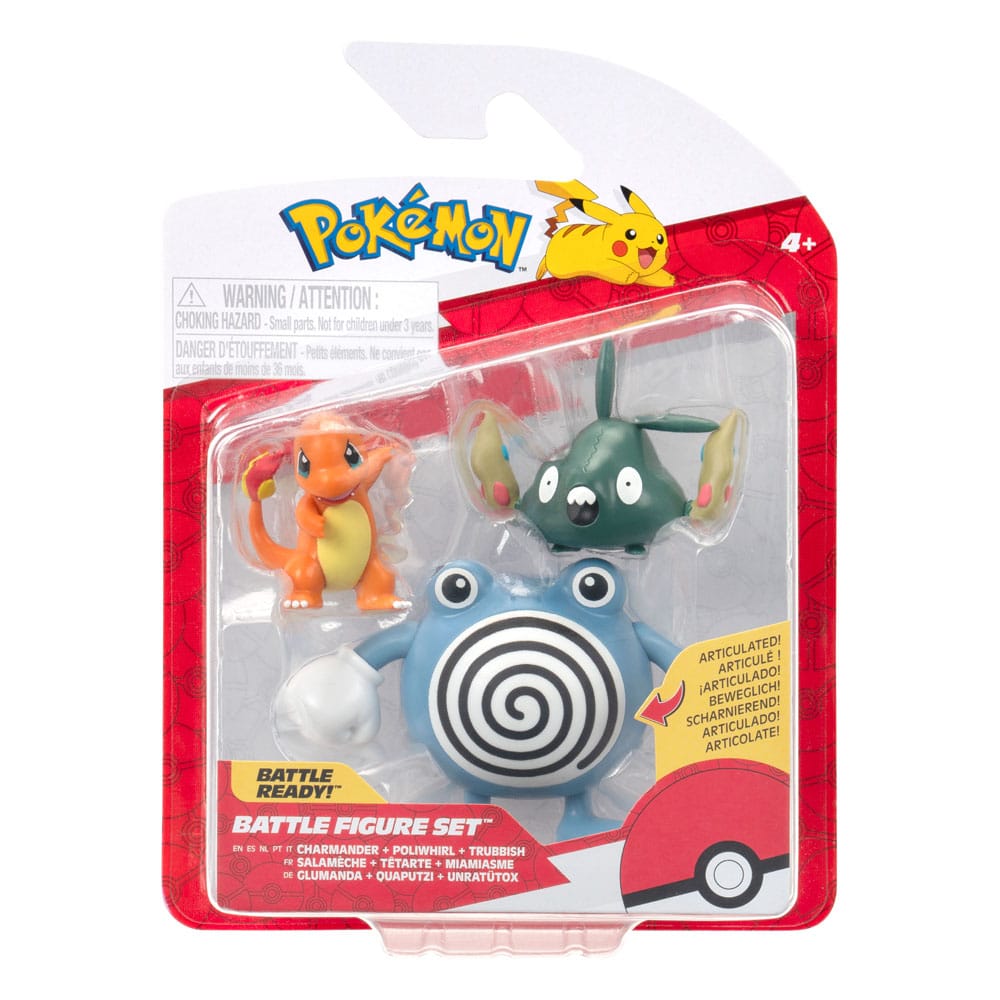 Pokémon Första Partner Battle Figure Set 3-Pack Jazwares