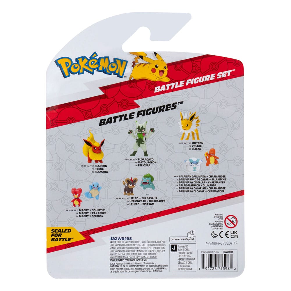 Pokémon Första Partner Battle Figure Set 3-Pack Jazwares