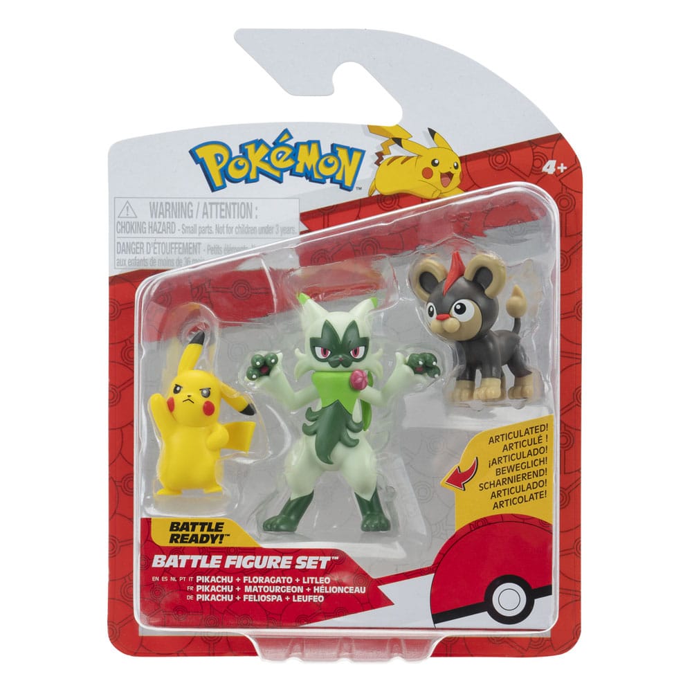 Pokémon First Partner Battle Figure Set 3-Pack Jazwares