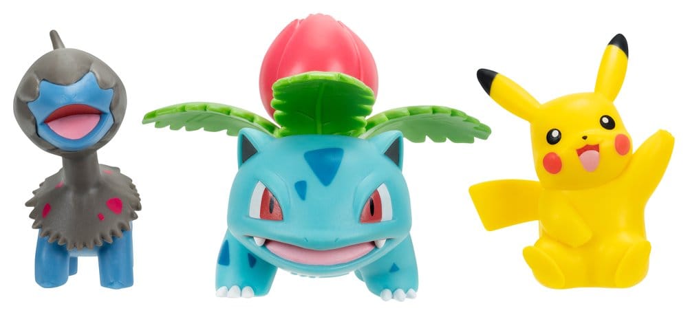 Pokémon Battle Figure Set Action Figures Pikachu, Deino & Ivysaur (3-Pack)