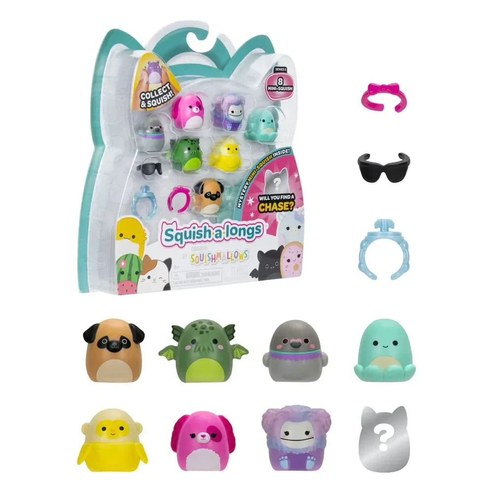 Squishmallows Squish-a-longs Minifigurer Set om 8 Stycken Serie 2 Jazwares