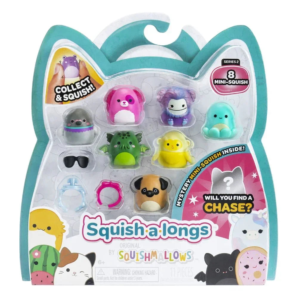 Squishmallows Squish-a-longs Minifigurer Set om 8 Stycken Serie 2 Jazwares
