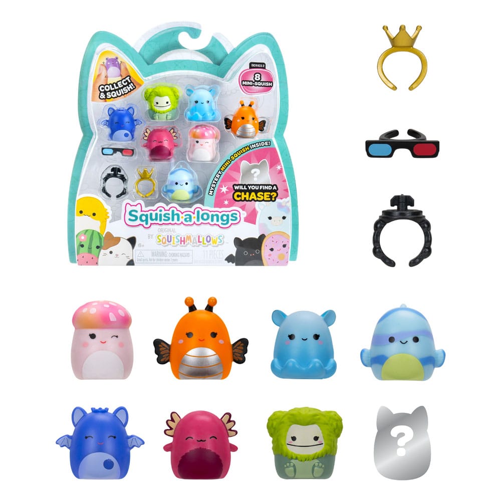 Squishmallows Squish-a-longs minifigures Set of 8 Series 2 Style 2 2,5 cm Jazwares