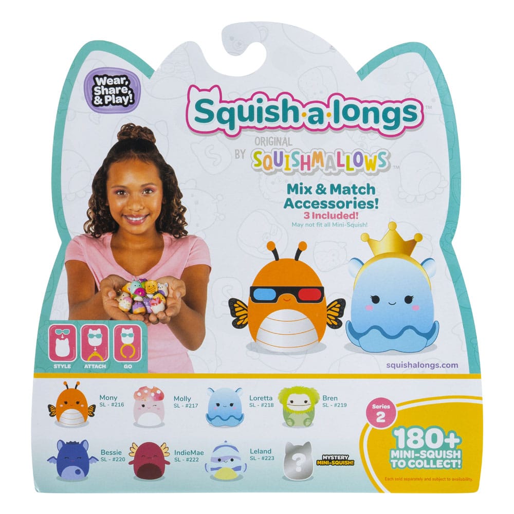 Squishmallows Squish-a-longs minifigures Set of 8 Series 2 Style 2 2,5 cm Jazwares