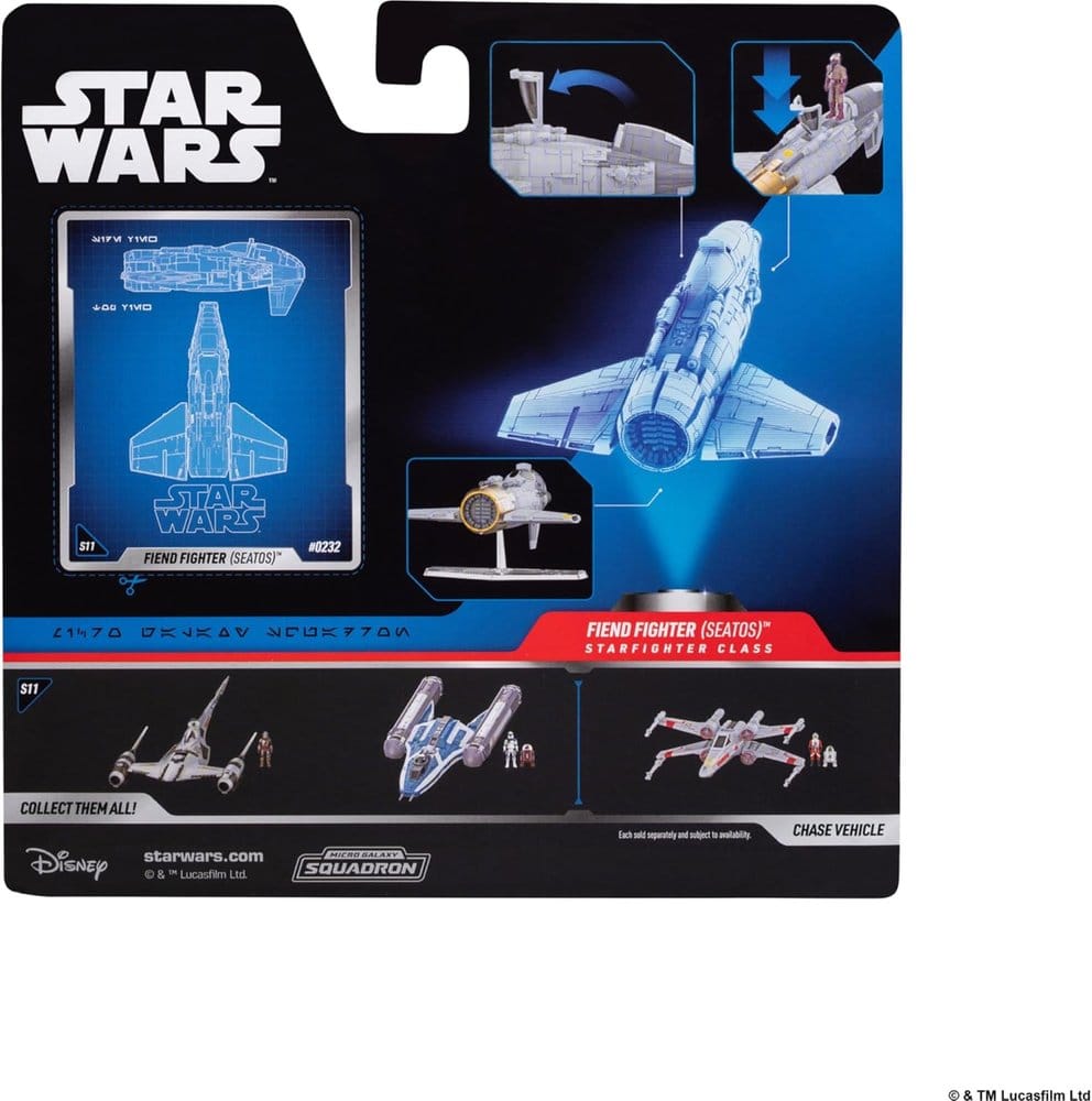 Star Wars Medium Vehicle Fiend Fighter med Star Navigator 13 cm