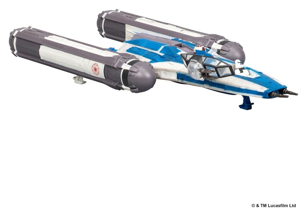 Star Wars Medium Vehicle BTL-B Y-wing Starfighter med Clone Captain Rex 13 cm